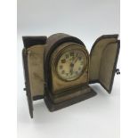 Antique French Brevete travel alarm clock. Comes with carry case, Working order.