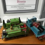 A lot of 3 early 1900's hand made locomotive models