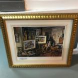 A Limited edition (646/850) print titled "The Artist's Studio" by J. McIntosh Patrick. Signed by