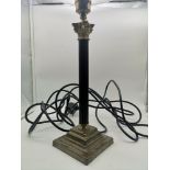 A Victorian Corinthian column lamp, height 38cm