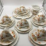 Art Deco butterfly design Gladstone tea set. 20 pieces in total.