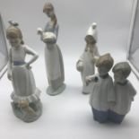 A Lot of 4 LLadro and Nao figurines