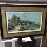 A Large limited edition print (202/950) titled "Waters Edge" by Tripp Harrison. Signed by artist and