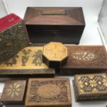 A Lot of various antique and collectable boxes