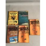 A Lot of 5 James Bond Books by Ian Fleming produced by Pan Books