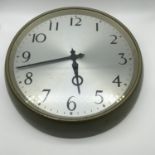 Smiths Industries Limited 1967 Military wall clock, working. Diameter 35.5cm