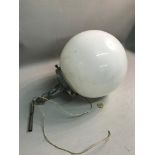 Art Deco style vintage large globe pendant light.