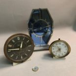 Vintage Art Deco Smith electric clock (Glass damaged) Together with two Westclox alarm clocks (Big