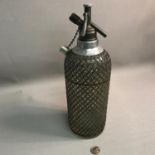 Vintage Sparklets London Ltd mesh covered soda syphon