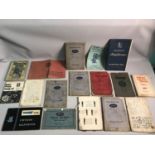 A Lot of vintage motor manuals which includes Fiat, Triumph, Ford and Fordson tractor manual