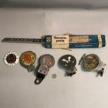 A Lot of vintage car badges which includes Enamel caravan Club badge, British Medical association