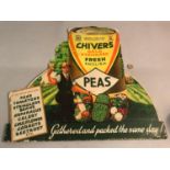 'Chivers Peas' free-standing shop advertisement