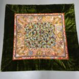 A Beautiful example of a Victorian hand embroidered table throw, Ornately designed in an Indian