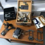 A Lot of various Optical instruments, Gauges & micrometers