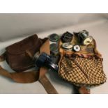 Liddesdale fishing bag, one other, Mitchell 487 spinning reel, Shakespeare fly reel. Garcia Mitchell