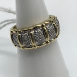 A 14ct gold .25ct diamond ring. Size L