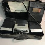 Vintage Sony Stereo Cassette Corder with speakers, Stereo Mic all fitting in original case