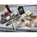 A Collection of old military and family photos included in this lot is a military frame and picture,