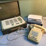 Vintage G.E.C Phone, Vidor portable radio & Exacta weighing scales