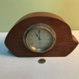 Vintage Smiths Cricklewood works London car clock in a working condition, Fitted within a hardwood