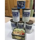 A Lot of 5 vintage National Dried Milk tins, Brooke Bond Kenya Coffee tin & Coronation tin