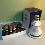 Vintage Alexander Graham Bell 8 year old bells whisky decanter full, sealed and boxed, Together with