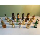 A Lot of vintage miniature Whisky Miniatures includes Haig, Dimple, Bell's, Black & White,