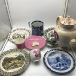 A Lot of Georgian and Victorian Collectable porcelain, Includes French cabinet plates, Italian