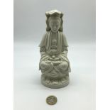 A blanc-de-chine Guanyin, stands 18cm