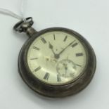 An early 1900's London silver cased verge fusee pocket watch.