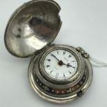 A Victorian Edward Prior of London, Triple silver and tortoise shell cased Verge fusee movement