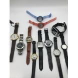 A Selection of various gents wrist watches