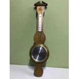 A Short & Mason England 'Changeable' wall barometer and thermometer