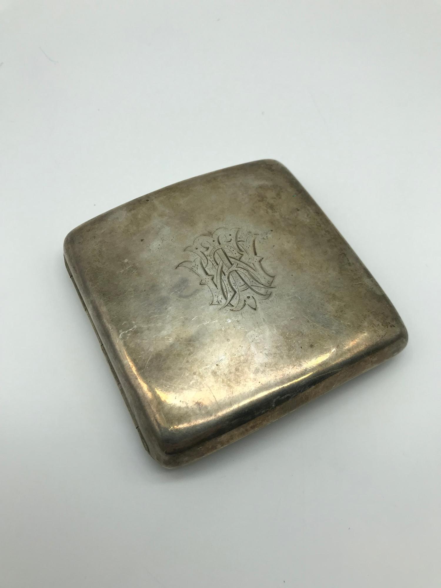 A Birmingham silver cigarette case, Made by William Henry Sparrow