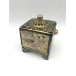 A 19th century Japanese Satsuma censor pot, Beautifully painted with gilt floral and foliage designs