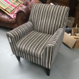 A Contemporary Next stripped material bedroom/ livingroom chair. 191788