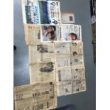 A Collection of old newspapers to include 1930's Daily Record, 1960's evening new and various 1980's