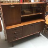 A Retro pedestal sideboard cabinet, Possibly G-Plan.