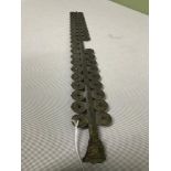 A Chinese bronze coin/ token sword. Measures 55cm in length