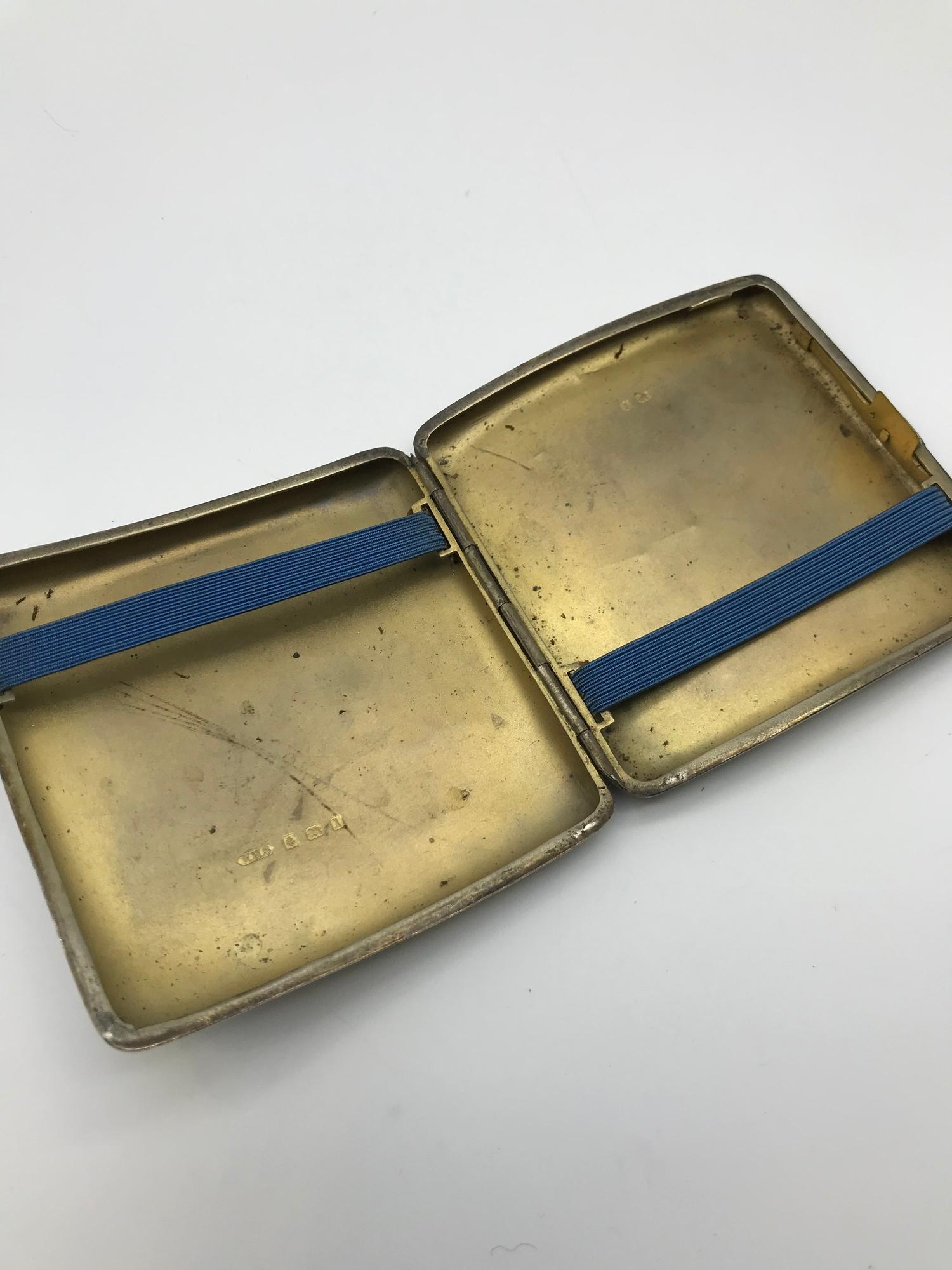 A Birmingham silver cigarette case, Made by William Henry Sparrow - Image 3 of 3