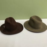 Two vintage felt hats