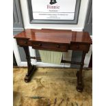 A Beautiful William IV Mahogany sewing table, designed with a pull out chess board, Two side