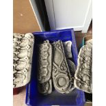 A Small crate of Victorian plasterers moulds (possibly used by Kelly plasterers Campbell street)