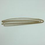 A Large 9ct gold rope chain necklace, Measures 80cm in length, weighs 23.96 grams