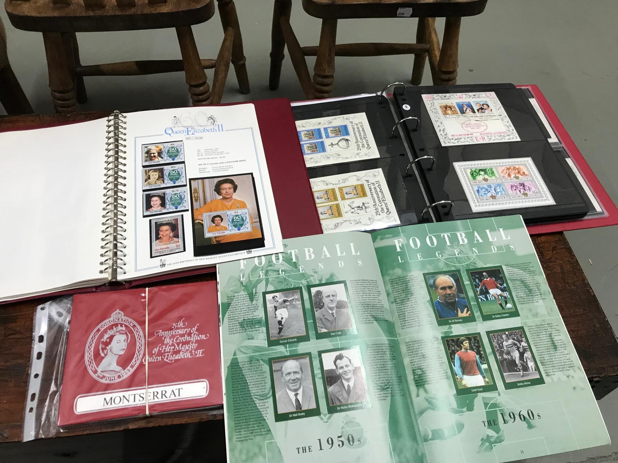 An album of first day covers, Queen Elizabeth II Royal events stamp album, Various Royalty Card