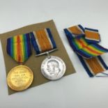 A Lot of two WW1 Medals presented to 201678 PTE.D.GARDINER. TANK CORPS.