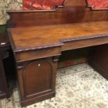 A Victorian double pedestal sideboard, fitted with interior drawers, Measures 133x207x68cm