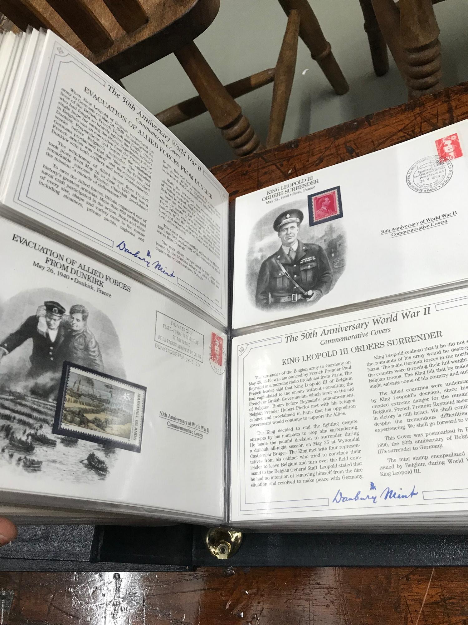 A Lot of three albums of Danbury Mint first day covers, Based on The 50th Anniversary World War 2 - Image 6 of 12