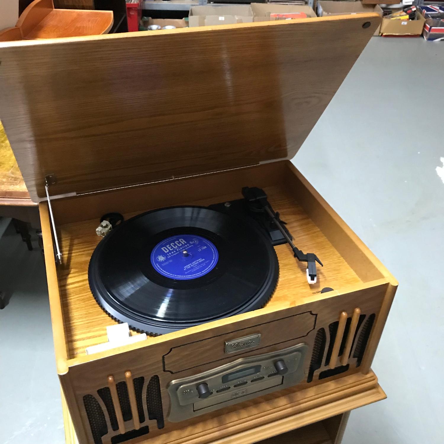 A Contemporary Record/ CD Player cabinet with record under storage unit. - Image 2 of 2