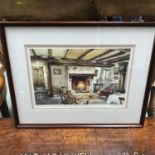 A limited edition (347/850) print titled 'An old Lakeland sitting room' signed in pencil by Judy